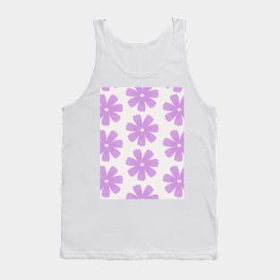 Diseño grafico floral en rosa y blanco Tank Top